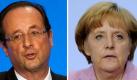 Wahlkampf-Geplänkel oder ernsthaftes Problem? Merkel lehnt den Ruf Hollandes nach Änderungen am Fiskalpakt ab. Fotos: Rainer Jensen/Ian Langsdon/Archiv Foto: dpa