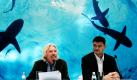 Milliardär Richard Branson und Basketball-Star Yao Ming leisten Aufklärungsarbeit: Haiflossen gelten in China als Delikatesse, Haie sind jedoch vom Aussterben bedroht. Das Image des Meeresräubers als menschenfressende Bestie hilft dem Artenschutz nicht. Milliardär Richard Branson und Basketball-Star Yao Ming stellten in Shanghai darum eine Kampagne gegen das Essen von Haiflossen vor. Sie hoffen damit die Haie besser schützen zu können. Genügend Geld haben die beiden ja schon zusammen. Foto: dapd