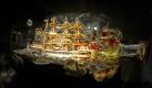 Das Buddelschiff befindet sich bereits in der Vitrine zur Ausstellung Ora et Labora - Schifferalltag contra Seemannsromantik im Deutschen Sielhafenmuseum von Carolinensiel. Die Schau  stellt dem harten Alltag auf See einige Relikte typischer Seefahrerromantik gegenüber. Die Ausstellung wird am Sonntag eröffnet. Foto: dpa