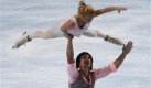 Die russichen Eiskunstläufer Maxim Trankov und Maria Mukhortova haben mit dieser Vorstellung im Bercy-Stadion bei Paris den Bompard-Pokal gewonnen. Foto: ap
