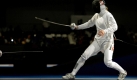 Britta Heidemann während des Degen-Viertelfinals der Frauen bei der Fecht-Weltmeisterschaft in Antalya. Foto: dpa