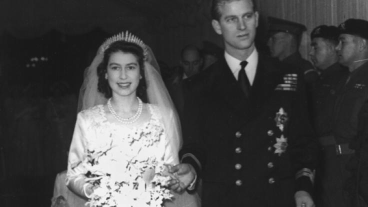 Queen Elizabeth II., die damals noch Prinzessin Elizabeth genannt wurde, und Philip Mountbatten gaben sich am 20. November 1947 das Ja-Wort.