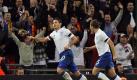 Frank Lampard staubte in der  49. Minute ab zum 1:0 gegen Spanien. Foto: Andy Rain Foto: dpa