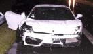 Schallers Crash: Der Besitzer der Fitnessstudiokette McFit und Geschaeftsfuehrer der Loveparade, Rainer Schaller, crashte gestern seinen weißen Lamborghini auf der A9 bei Hof.
 Foto: ddp
