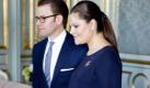 Die hochschwangere Kronprinzessin Victoria und ihr Ehemann Daniel trafen sich noch vor wenigen Tagen mit dem finnischen Präsidenten. Am frühen Morgen des 23. Februar brachte die 34-Jährige ein Töchterchen zur Welt. Foto: dapd