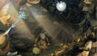 Wer Spinnen nicht mag, kann sich in dieser Höhle trotzdem getrost umschauen. Vor allem wenn Sadwicks kleiner Begleiter in feuriger Stimmung ist. Der lässt jedes Netz in Flammen aufgehen. Foto: Daedalic Entertainment