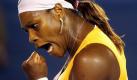 Tennisspielerin Serena Williams feuert sich im Finale von Melbourne selbst an.  Foto: dpa