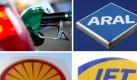 Die Logos von Aral, Shell und Jet. Im Kampf gegen das Allzeithoch bei den Spritpreisen hat das Bundeskartellamt gegen die führenden Mineralölkonzerne ein Wettbewerbsverfahren eingeleitet. Fotos: dpa Foto: dpa