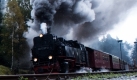 Ein Zug der Harzer Schmalspurbahnen fährt vom Bahnhof in Schierke in Richtung Brocken. Auf dem Brocken hat sich in der Nacht zum Dienstag erstmals eine geschlossene Schneedecke gebildet. Wie ein Meteorologe des Deutschen Wetterdienstes in Leipzig sagte, fielen in der Nacht vier Zentimeter Schnee. Die weiße Pracht wird voraussichtlich bis zum Wochenende liegenbleiben und erst in der kommenden Woche schmilzen.
 Foto: ddp