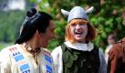 Marc Schützenhofer als Winnetou, David Müller als Wickie, Holger Uwe Thews als Old Shatterhand und Julia Vincze als Ulme: Mit dem Stück Der Ölprinz von Olaf Hoerbe nach Karl May startet die Freilichtbühne Rathen in der Sächsischen Schweiz in die neue Theatersaison. Am 11. Juni 2011 feiert Mein Freund Wickie Premiere. Foto: dapd