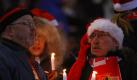Das Weihnachtssingen hat bei den Fans des 1. FC Union Berlin Tradition. Foto: Florian Schuh Foto: dpa