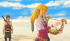 Zum Schmunzeln, für eingefleischte Fans wohl aber zu kitschig: Die Schmachterei zwischen Zelda und Link prägt den Start ins Spiel. Die Realität holt die beiden allerdings noch rechtzeitig ein, bevor die Sache wirklich infantil wird. Vorher ... Foto: Nintendo