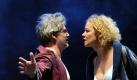 Katja Riemann (als Martha) und Peter Rene Lüdicke (als George) in «Wer hat Angst vor Virginia Woolf».Foto: Britta Pedersen Foto: dpa