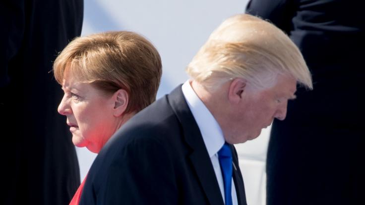 Angela Merkel und Donald Trump werden beim Nato-Gipfel aufeinander treffen.