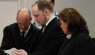 Anders Behring Breivik (M) flankiert von seinen Verteidigern Geir Lippestad (l) und Vibeke Hein Baera. Foto: Hakon Mosvold Larsen Foto: dpa
