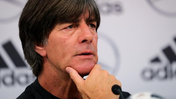 Joachim Löw bei seiner ersten Pressekonferenz in Südtirol.