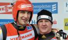 Die deutschen Rodel-Doppelsitzer André Florschütz (l.) und Torsten Wustlich waren zuletzt in bestechender Form. In Oberhof machten sie ihren elften Weltcup-Sieg perfekt. Der Weg zu Gold führt nur über sie. Foto: dpa