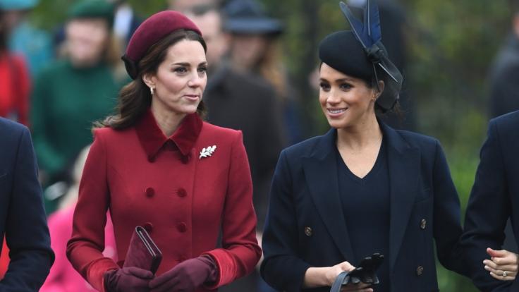 Gute Miene zum bösen Spiel? Das Verhältnis zwischen Herzogin Kate und ihrer Schwägerin Meghan Markle soll angespannt sein.