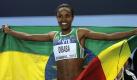 Genzebe Dibaba verbesserte in Shanghai den äthiopischen Rekord. Foto: Tolga Bozoglu Foto: dpa