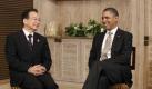 Nach dem von China kritisierten Vorstoß der USA zu mehr Engagement in Asien hat US-Präsident Barack Obama sich überraschend mit dem chinesischen Ministerpräsidenten Wen Jiabao getroffen. Das Weiße Haus schob die Begegnung am Rande des Ostasiengipfels in Nusa Dua auf der indonesischen Insel Bali kurzfristig ein. Über den Inhalt der Gespräche, an denen auch Außenministerin Hillary Clinton teilnahm, gab es zunächst keine Angaben. Foto: dapd