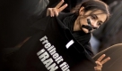 Eine Teilnehmerin eines Flashmobs unter dem Motto Freiheit im Iran steht mit zugeklebtem Mund vor einem Iran-Stand auf der 61. Frankfurter Buchmesse in Frankfurt am Main. Mit dieser Aktion soll auf die Menschenrechtsverletzungen und die immer stärker werdende Unterdrückung durch die Machthaber im Iran aufmerksam gemacht werden. Foto: dpa