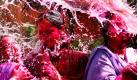 Farbiges Wasser durchnässt Frauen im indischen Allahabad während eines Umzugs zum hinduistischen Fest der Farben. Foto: ap