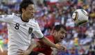 Mesut Özil: Der deutsche Spielgestalter blieb weitgehend blass. An die Leistung vom Australien-Spiel kam er nicht einmal annähernd ran. Ohne Wirkung nach vorne. Note: 4. Foto: ap