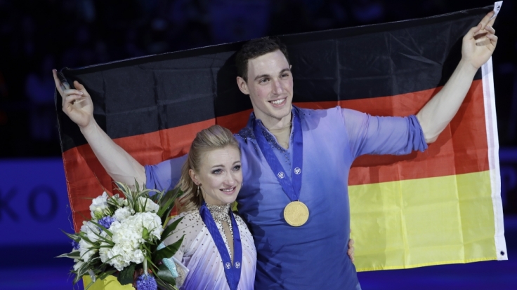Überglückliche Aljona Svchenko und Bruno Massot: Ist es nun das Karriere-Ende?