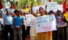 Anhänger der Kommunistischen Partei in Indien demonstrieren gegen den Anstieg der Preise von Nahrungsmitteln und Benzin in der Hauptstadt Neu Dehli. Foto: ap