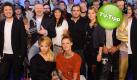 Stefan Raab und Johanna Klum inmitten der Musiker des Bundesvision Song Contests 2011. Foto: Prosieben/news.de (Montage)
