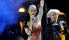 Weniger schön war hingegen Katy Perrys Live-Auftritt. Nicht nur, dass sie im roten Glitzerturnanzug und mit Stirnband seltsam aussah, sie sang auch noch total schief. Davon konnte nicht einmal die spektakuläre Bühnenschow ablenken. Foto: dpa