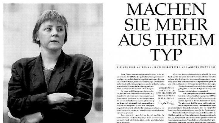 Sogar die CDU erlaubte sich Scherze auf Kosten der Stilikone. Hier ein Stellengesuch für Werbefachleute.