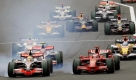 Lewis Hamilton beim Startduell mit Kimi Rikknen. Foto: dpa