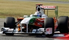 Adrian Sutil vom Force India-Team beim dritten freien Training für den Großen Preis von Italien, der am Sonntag in Monza ausgetragen wird. Foto: ap