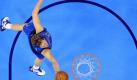 Dirk Nowitzki von den Dallas Mavericks kurz vor dem Abschluss im Spiel gegen die Oklahoma City Thunder. Foto: Larry W. Smith Corbis Foto: dpa