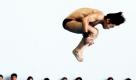 Bryan Nickson Lomas aus Malaysia beim-Zehn-Meter-Turmspringen bei den Southeast Asian Games in Vientiane, Laos. Foto: ap