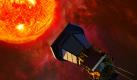 Auf dieser Montage ist die Raumsonde Solar Probe Plus auf ihrem rund 150 Millionen Kilometer weiten Weg zur Sonne zu sehen. An der ersten Sonnen-Mission der Nasa ist auch die Uni Göttingen beteiligt. Die Göttinger Wissenschaftler werden für die Software der Mission und für die Datenanalyse der an Bord installierten Weitwinkelkamera zuständig sein. Die Kamera soll unter anderem erstmals Bilder des für die Erde bedeutsamen Sonnenwindes aus nächster Nähe einfangen. Foto: dpa