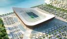 Der Energieverbrauch soll mit Solartechnik gedeckt werden. Nach der WM soll auch das hier abgebildete Stadion Al Shamal zurückgebaut werden - wie fast alle WM-Arenen. DerGrund: Das Emirat mit nur etwas über einer Million Einwohnern hat keine ausgeprägte Fußball-Kultur. Foto: dpa