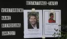 Fotos des verstorbenen bayerischen Grünen-Politikers Sepp Daxenberger und seiner verstorbenen Frau Gertraud hängen in Waging am See (Bayern)  im Vorfeld des Trauergottesdienstes an der Bestattungs-Tafel auf dem Friedhof. Daxenberger war am Mittwochmorgen im Alter von 48 Jahren, drei Tage nach dem Tod seiner Frau Gertraud,  an Krebs gestorben.
 Foto: ddp