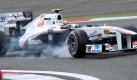 Sergio Perez rast mit seinem Sauber über die Rennstrecke. Foto: Jan Woitas. Foto: dpa