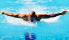 Laszlo Cseh aus Ungarn schwimmt über 200 Meter Lagen bei der Schwimm-EM in Budapest zum Sieg. Mit 1:58:76 Minuten war der Ungar rund eine Sekunde schneller als sein Hauptkonkurrent Markus Rogan aus Österreich.  Foto: ap
