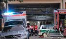 Amoklauf in Lörrach - Rettungskräfte vor dem Elisabethen-Krankenhaus des badischen Städtchens. Foto: dpa