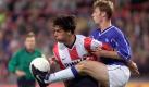 Ruud van Nistelrooy erlebte seinen Durchbruch beim niederländischen Erstligaklub PSV Eindhoven. In 67 Spielen erzielte er 62 Treffer. Foto: dpa