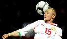 Der Bulgare Ivan Ivanov in Aktion: Beim Freunschaftsspiel gegen Polen, das in Warschau stattfand, verloren die Bulgaren mit 0:2. Foto: ap