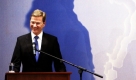 Bundesaußenminister Guido Westerwelle (FDP) spricht anlässlich der Amtsübergabe im Weltsaal des Auswärtigen Amt in Berlin vor geladenen Gästen und Mitarbeitern.
 Foto: dpa