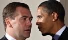 Russlands Präsident Dmitri Medwedew und sein US-Kollege Barack Obama. Foto: dpa