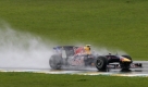 Schon im Qualifying lief es nicht rund für Vettel. Sintflutartige Regenfälle sorgten dafür, dass der Red-Bull-Pilot gar nicht erst in die nächste Runde kam. Foto: dpa