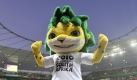 Der erste Gewinner des Abends: Zakumi, das Maskottchen der WM 2010 in Südafrika.
 Foto: ddp