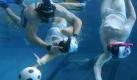 Beim Unterwasser-Rugby geht es oftmals hart zur Sache. Foto: dpa