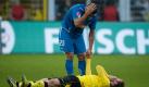 Aua, das tat weh: Dortmunds Jakub Blaszczykowski (unten) und Hoffenheims Sejad Salihovic prallten bei einem Zweikampf zusammen. Foto: dpa